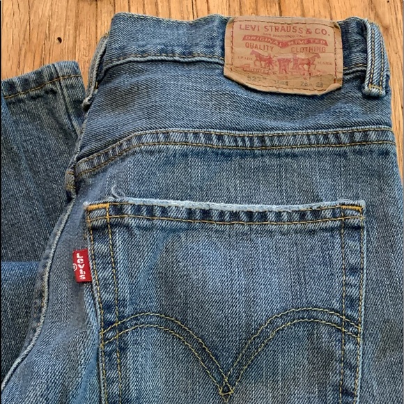 VINTAGE LEVIS Jeans 527 High Waisted Style Medium Wash Red Tab - Picture 2 of 7